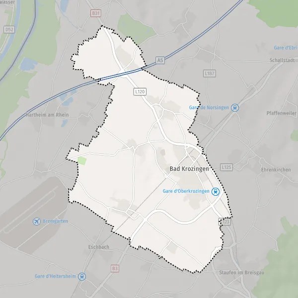 Landkarte Bad Krozingen Plan Bad Krozingen carte de Bad Krozingen (79189) et infos pratiques